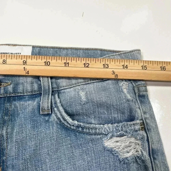 Current/Elliott The Fling Jeans Nova Destroy with High Cuff Women's Size 24 - Picture 7 of 11